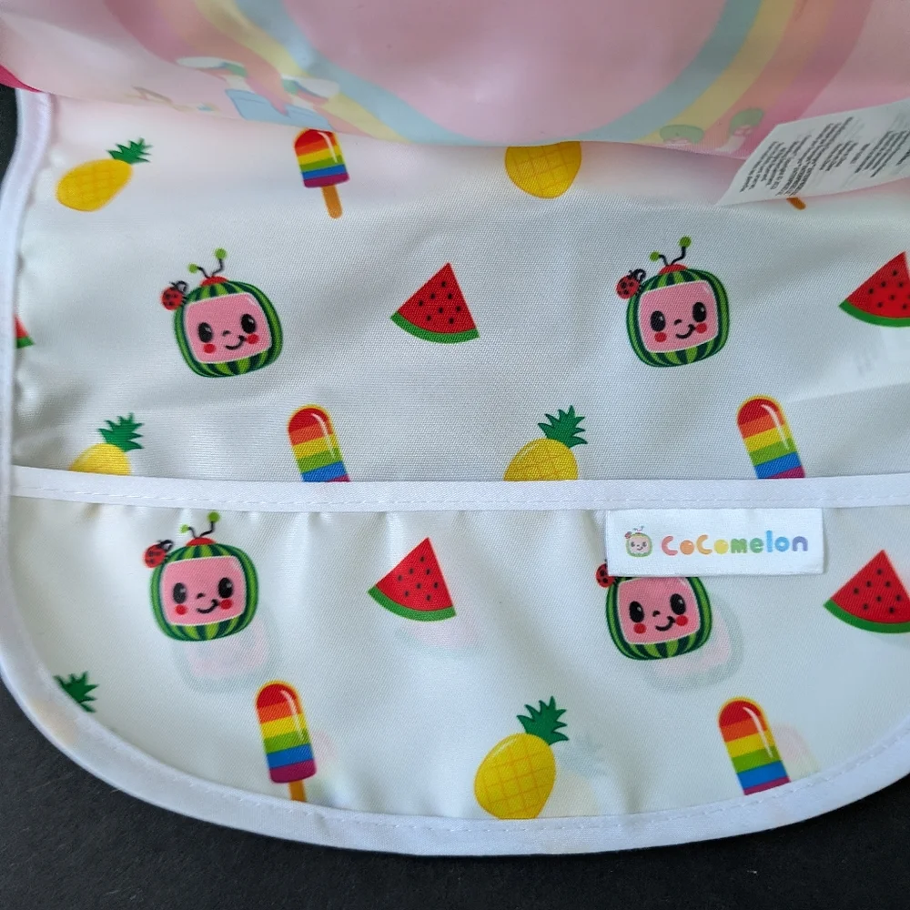 Cocomelon Pink Bib Set